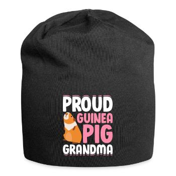 Proud guinea pig grandma - Jersey Beanie - black - Front