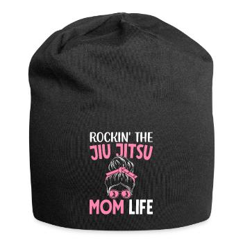 Rockin' The Jiu Jitsu Mom Life BJJ Martial Arts - Jersey Beanie - black - Front