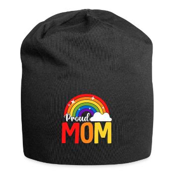LGBTQ-Mutter Stolze Mutter - Jersey-Beanie - Schwarz - Vorne