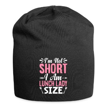 Ich bin nicht klein, ich bin Mittagessen Dame - Jersey-Beanie - Schwarz - Vorne