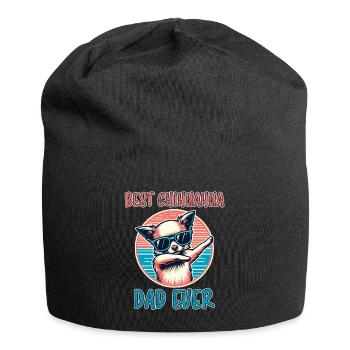Chihuahua Saying Dad Funny Chihuahua Gift - Jersey Beanie - black - Front