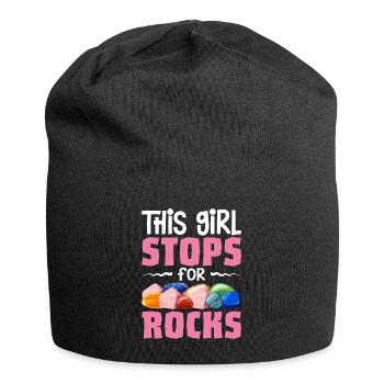Rockhounding Rock Collectors Géologue Girl Stops - Bonnet en jersey - noir - Devant