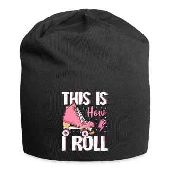 Wie ich rolle Rollschuhlaufen Rollerskater - Jersey-Beanie - Schwarz - Vorne