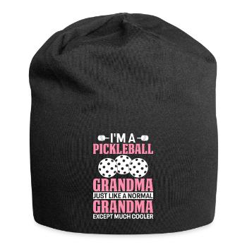 Pickleball Oma Viel cooler Pickle Ball Spieler - Jersey-Beanie - Schwarz - Vorne