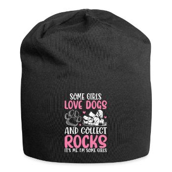 Some Girls Love Dogs And Collect Rocks Rock - Jersey Beanie - black - Front