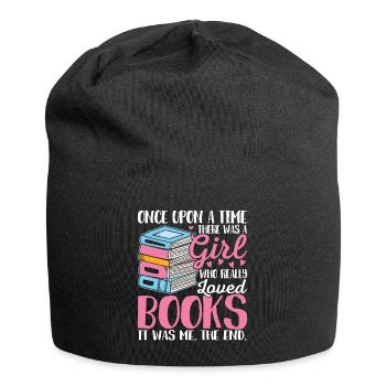Une fille qui aimait les livres Femme - Bonnet en jersey - noir - Devant