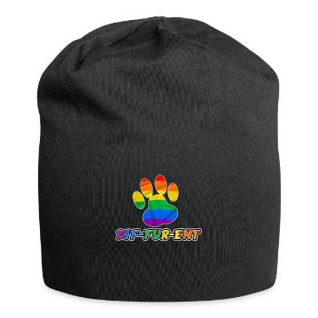 Dif-Fur-Ent Furry Fandom LGBTQ Pride Flag Furries - Jersey Beanie - black - Front