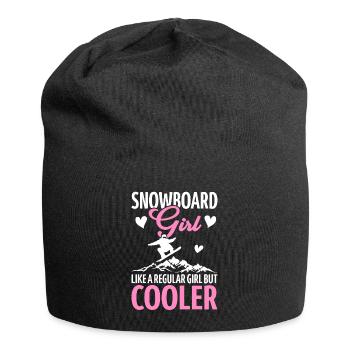 snowboard snowboarder snowboard fille mais plus cool - Bonnet en jersey - noir - Devant