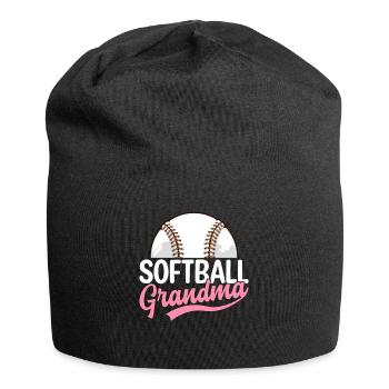 Mamie de softball - Bonnet en jersey - noir - Devant