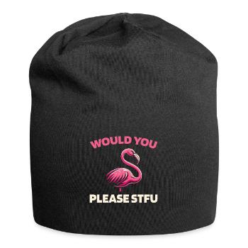 Flamingo Stfu Would You Please Shut Up - Jersey Beanie - black - Front