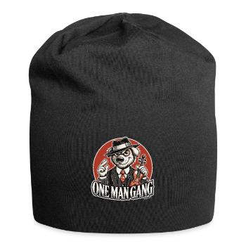 Retro-Geiger, Eleganter Hund One-Man-Gang - Jersey-Beanie - Schwarz - Vorne