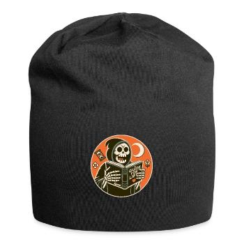 Grim Reaper lit un guide pour la vie - Bonnet en jersey - noir - Devant