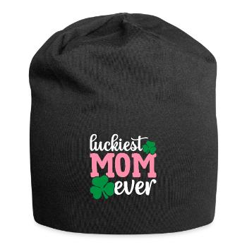 La maman irlandaise de la Saint-Patrick est la plus heureuse - Bonnet en jersey - noir - Devant