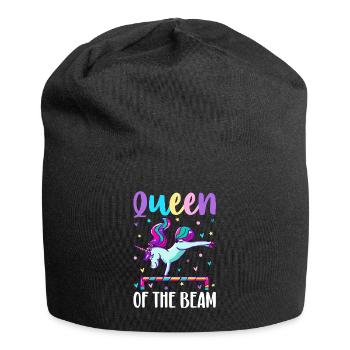 Queen Of The Beam Gymnastics Cartwheel Gymnast - Jersey Beanie - black - Front