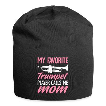 Mein Lieblingstrompeter nennt mich Mama Band - Jersey-Beanie - Schwarz - Vorne