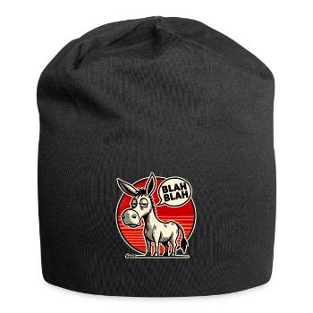 L’âne qui s’ennuie n’entend que bla bla - Bonnet en jersey - noir - Devant