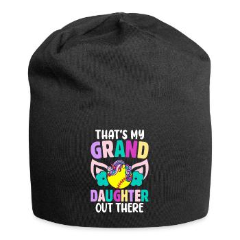 Softball Grand-père Mamie C’est ma petite-fille - Bonnet en jersey - noir - Devant