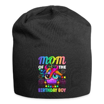 Mom Of The Birthday Boy Monster Truck Truck Lover - Jersey-Beanie - Schwarz - Vorne