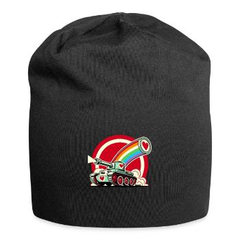 Rainbow Tank, Shoots Hearts of Love - Jersey Beanie - black - Front