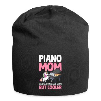 Piano Mom Like A Regular Mom Female Piano Player - Jersey-Beanie - Schwarz - Vorne