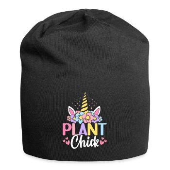 Plant Chick Plant-Based Diet Vegetarian - Jersey Beanie - black - Front