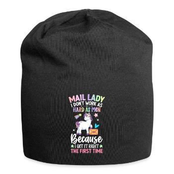 Factrice, je ne travaille pas aussi dur que les hommes Service postal - Bonnet en jersey - noir - Devant