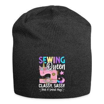 Sewing Queen Classy Sassy And A Bit Assy Sewer - Jersey-Beanie - Anthrazit - Vorne
