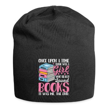 Une fille qui aimait les livres Femme - Bonnet en jersey - noir - Devant