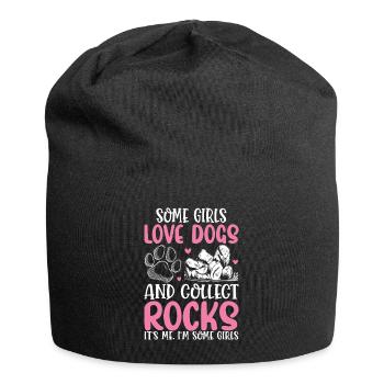 Some Girls Love Dogs And Collect Rocks Rock - Jersey Beanie - black - Front