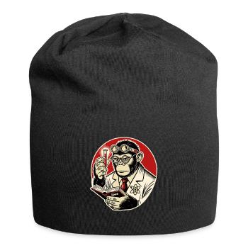 Wissenschaftler-Gorilla mit Reagenzglas - Jersey-Beanie - Schwarz - Vorne