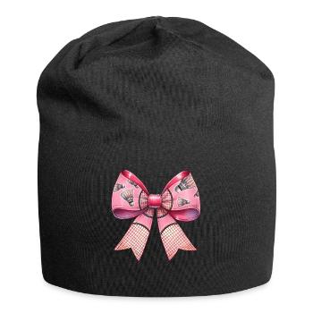 Coquette Bow Ribbon Raquette de Badminton - Bonnet en jersey - noir - Devant