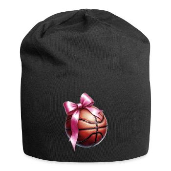 Coquette Bogen Basketball Spieler Mütter Tag Rosa - Jersey-Beanie - Schwarz - Vorne
