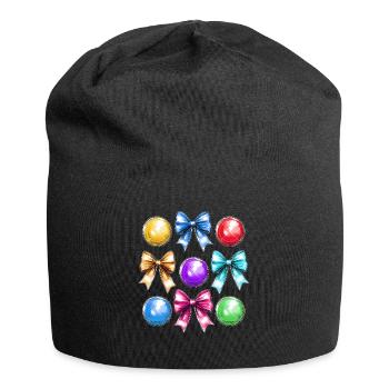 Coquette Bogen Boccia-Kugel Mütter Tag Bocci Band - Jersey-Beanie - Schwarz - Vorne