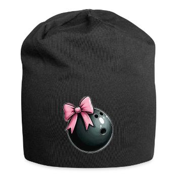 Coquette Bowling Bowling Bowler Team Pink Ribbon - Jersey-Beanie - Schwarz - Vorne