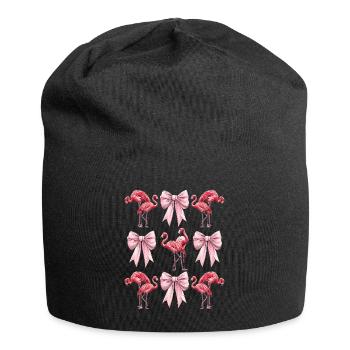 Coquette Bow Flamingo Mother's Day Band Mom Girl - Jersey Beanie - black - Front