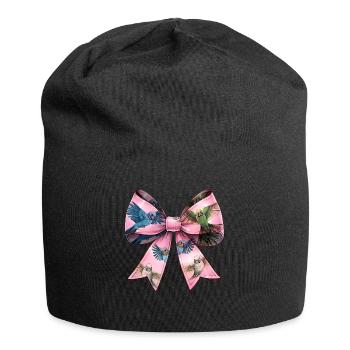 Coquette Bow Budgie Budgie Motif Perroquet - Bonnet en jersey - noir - Devant