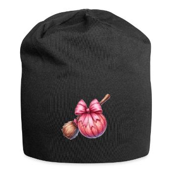 Coquette Bow Broomball Player Broomballer - Jersey Beanie - black - Front