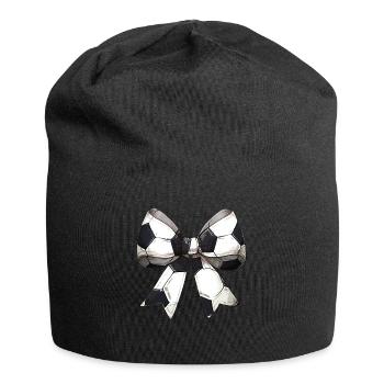 Coquette Bow Soccer Ball Pattern Mothers Day - Jersey Beanie - black - Front