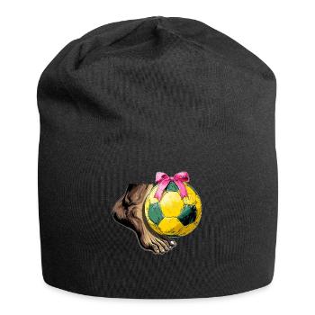 Coquette Bogen Footvolley Spieler Mütter Tag Rosa - Jersey-Beanie - Schwarz - Vorne