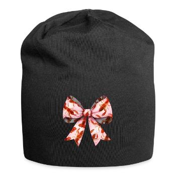 Coquette Bogen Langusten Flusskrebs Muttertag Rosa - Jersey-Beanie - Schwarz - Vorne