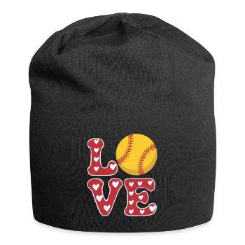 Softball Joueur de Softball Cadeau de Softball Mignon - Bonnet en jersey - noir - Devant
