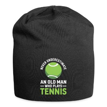 Tennis Spruch Herren Opa Lustiges Tennis Geschenk - Jersey-Beanie - Schwarz - Vorne