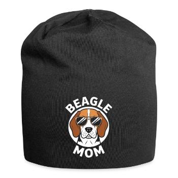 Beagle Mama Hund Mutter Lustiges Beagle Geschenk - Jersey-Beanie - Schwarz - Vorne