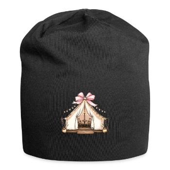 Coquette Arche Glamping Glamper Camping Fête des Mères - Bonnet en jersey - noir - Devant
