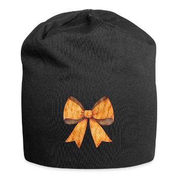 Coquette Bow Orange Katze Tabby Katze Orange Fell - Jersey-Beanie - Schwarz - Vorne