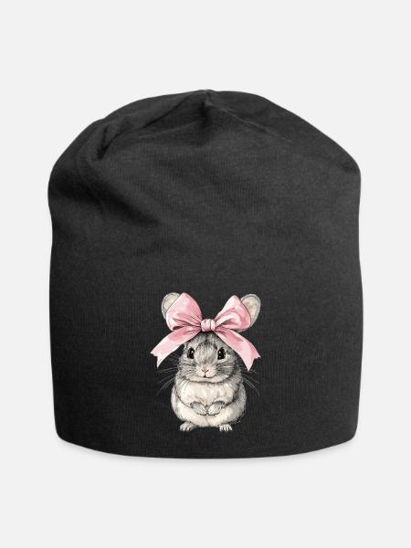 Coquette Arc Chinchilla Fête des Mères Mignon - Bonnet en jersey - noir