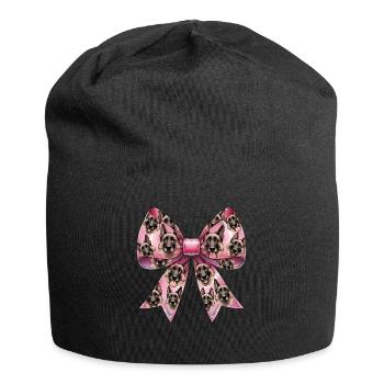 Coquette Bow Belgian Malinois Dog Mom Pattern - Jersey Beanie - black - Front