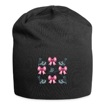 Coquette Bogen Skifahren Ski Mom Mütter Tag rosa - Jersey-Beanie - Schwarz - Vorne