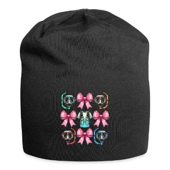 Coquette Bow Schnorcheln Schnorchel Mütter Tag - Jersey-Beanie - Schwarz - Vorne
