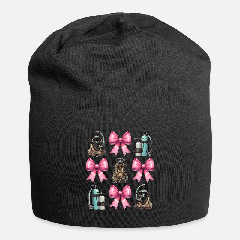 Coquette Bogen Tauchen Mama Taucher Schnorchel - Jersey-Beanie - Schwarz